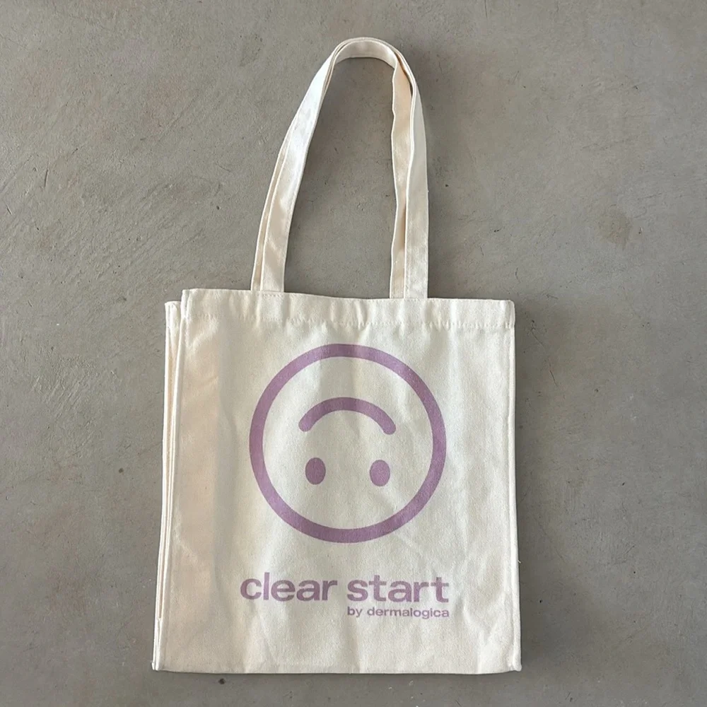 Final Sale! New Dermatologica Clear Start Smiley Face Tote